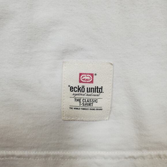 Ecko Unlimited Mens 2XL XXL Peace of Mind Graphic Tee Puff Skull Y2K 90s - Picture 2 of 11